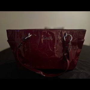 Coach burgundy/red purse